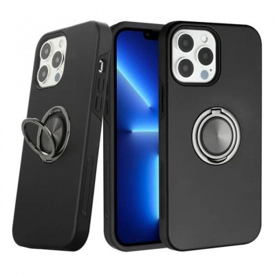 For Apple iPhone 11 Pro MAX (XI6.5) Sketch Design Hybrid Magnetic Ring Sand Case Cover - D