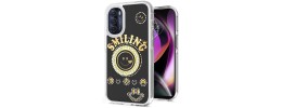 For Apple iPhone 11 Pro MAX (XI6.5) Smiling Glitter Ornament Bling With Ring Stand Hybrid Case Cover - Blue