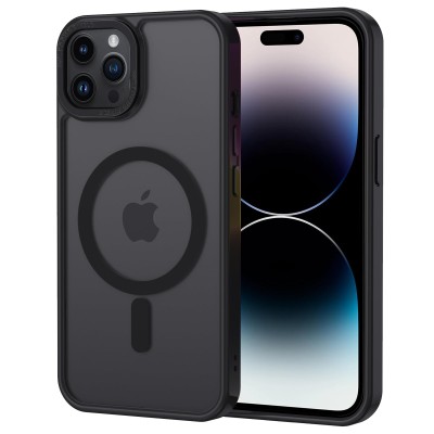 For Apple iPhone 11 Pro MAX (XI6.5) Well Protective Magentic Ring Stand Camera Protective Cover Case - Black