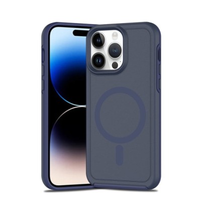 For Apple iPhone 11 (XI6.1) Advanced Magnetic Ring Hybrid Case Cover - Blue