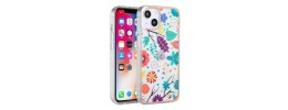 For Apple iPhone 11 (XI6.1) Bliss Floral Solid Design Hybrid Cover Case - Floral A