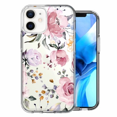 For Apple iPhone 11 (XI6.1) Bliss Floral Solid Design Hybrid Cover Case - Floral H