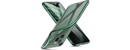 For Apple iPhone 11 (XI6.1) Chrome Big Diamond All Around TPU Case Cover - Midnight Green