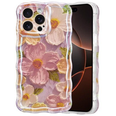 For Apple iPhone 11 (XI6.1) Classy Floral IMD Electroplated Edge ShockProof Case Cover - Floral F