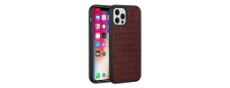 For Apple iPhone 11 (XI6.1) Hard PU Leather Croc Design Hybrid Case Cover - Tan