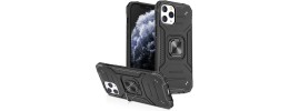 For Apple iPhone 11 (XI6.1) Holster Magnetic Ringstand Clip Cover Case - Black