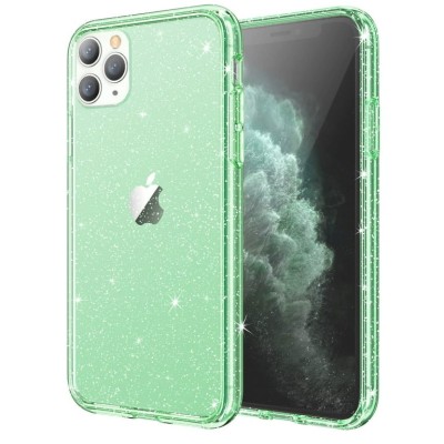 For Apple iPhone 11 (XI6.1) Jewel Full Diamond Bling Case Cover - Green