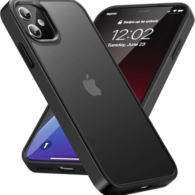 For Apple iPhone 11 (XI6.1) Marvelous Premium Matte Transparent Hybrid Case Cover - Black