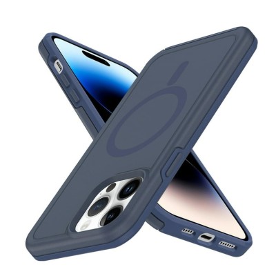 For Apple iPhone 11 (XI6.1) OPTIMUM Magnetic Ring Stand Hybrid Case Cover - Blue