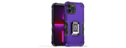 For Apple iPhone 11 (XI6.1) OPTIMUM Magnetic Ring Stand Hybrid Case Cover - Dark Purple