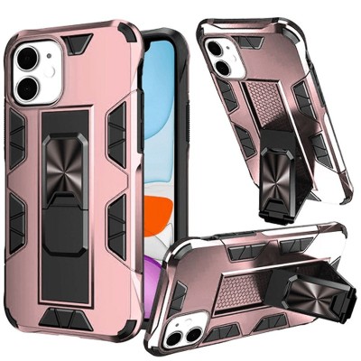 For Apple iPhone 11 (XI6.1) Optimum Magnetic RingStand Case Cover - Rose Gold