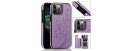 For Apple iPhone 11 (XI6.1) PU Leather Window Flap Case with Cover - Dark Purple