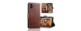 For Apple iPhone 11 (XI6.1) PU Leather Window Flap Case with Cover - Tan