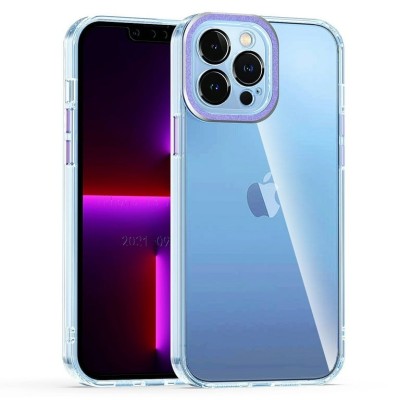 For Apple iPhone 11 (XI6.1) PURE CRYSTAL Transparent Thick 2.0mm ShockProof Chromed Buttons Case Cover - Clear