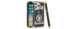 For Apple iPhone 11 (XI6.1) Passion Square Hearts WindMill Love Balloon Fun Case Cover - Gold