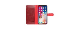 For Apple iPhone 11 (XI6.1) Premium Wallet MultiCard Holder Money Zipper With Magnetic Flap - Red