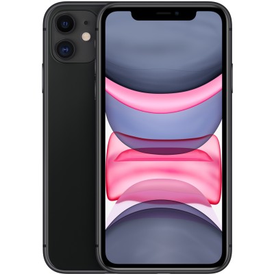 For Apple iPhone 11 (XI6.1) Radiant Chrome Diamonds Hybrid Case Cover - Black