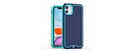 For Apple iPhone 11 (XI6.1) Rank Tough Strong Modern Fused Hybrid Case Cover - Blue