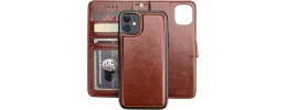 For Apple iPhone 11 (XI6.1) Retro Wallet Card Holder Case Cover - Brown