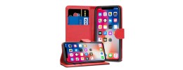 For Apple iPhone 11 (XI6.1) Retro Wallet Card Holder Case Cover - Red