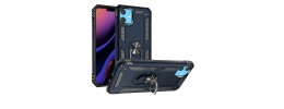 For Apple iPhone 11 (XI6.1) Robust Magnetic Kickstand Hybrid Case Cover - Blue