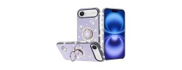 For Apple iPhone 11 (XI6.1) SPLENDID Diamond Glitter Ornaments Engraving Case Cover - Flower Ring Purple