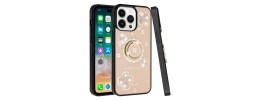 For Apple iPhone 11 (XI6.1) SPLENDID Diamond Glitter Ornaments Engraving Case Cover - Good Luck Floral Teal