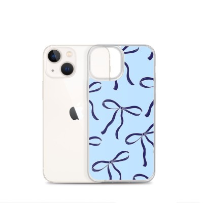 For Apple iPhone 11 (XI6.1) SPLENDID Glitter BOW Design TPU Case Cover - Blue