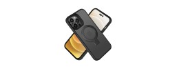 For Apple iPhone 11 (XI6.1) Skin Touch Feel HQ [Magnetic Circle] Kickstand Hybrid - Black