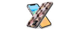 For Apple iPhone 11 (XI6.1) Slick 3in1 Premium IMD Electroplated Hybrid Design Case Cover - D