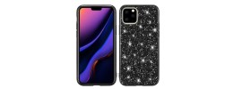 For Apple iPhone 11 (XI6.1) Sparkle Glitter Hybrid Case Cover - Black