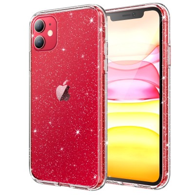 For Apple iPhone 11 (XI6.1) Sparkle Glitter Hybrid Case Cover - Colorful