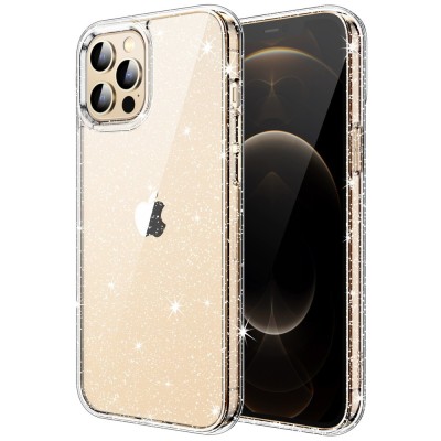 For Apple iPhone 12 6.7 inch Glitter Fashion Hard TPU - Seamless Pattern