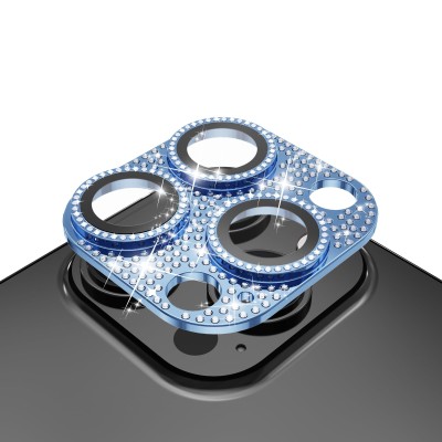 For Apple iPhone 12 Pro Diamond Bling Camera Lens Full Tempered Glass - Mixed Color