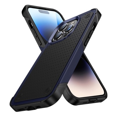 For Apple iPhone 12 Pro Max 6.7 Absolute Thick Tough Hybrid Case Cover - Blue