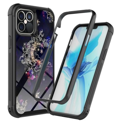 For Apple iPhone 12 Pro Max 6.7 Creative Design Hybrid Cover Case - B
