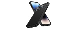 For Apple iPhone 12 Pro Max 6.7 DOT Thick Beautiful Hybrid Case Cover - Black/Black