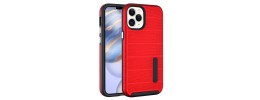 For Apple iPhone 12 Pro Max 6.7 Exquisite Tough Shockproof Hybrid Case Cover - Red