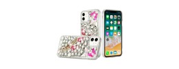 For Apple iPhone 12 Pro Max 6.7 Jewel Full Diamond Bling Case Cover - Gold