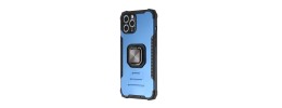 For Apple iPhone 12 Pro Max 6.7 OPTIMUM Magnetic Ring Stand Hybrid Case Cover - Blue