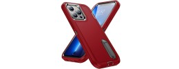 For Apple iPhone 12 Pro Max 6.7 PEAK 3in1 Toughest Hybrid with Stand Cover Case - Black/Red