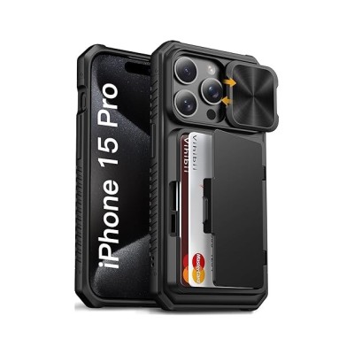 For Apple iPhone 12 Pro Max 6.7 Premium Wallet MultiCard Holder Money Zipper With Magnetic Flap - Black