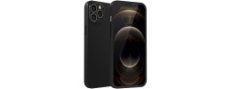 For Apple iPhone 12 Pro Max 6.7 Tempered 2in1 3D Full Protection Hybrid Zinc Alloy Ultra Thin with Logo Hole Case Cover - Black