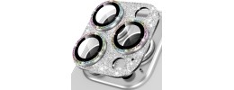 For Apple iPhone 13 Pro/13 Pro Max Diamond Bling Camera Lens Full Tempered Glass - Mixed Color