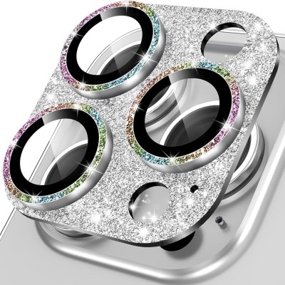 For Apple iPhone 13 Pro/13 Pro Max Diamond Bling Camera Lens Full Tempered Glass - Mixed Color