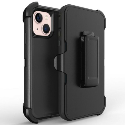 For Apple iPhone 14 6.1" Absolute Thick Tough Hybrid Case Cover - Black