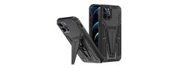 For Apple iPhone 14 6.1" Alien Design Shockproof Kickstand Magnetic Hybrid Case Cover - Black