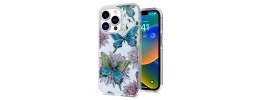 For Apple iPhone 14 6.1" Beautiful 3in1 Floral Epoxy Design Hybrid Case Cover - A