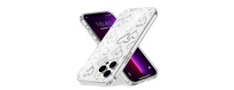 For Apple iPhone 14 6.1" Beautiful Laser Clear Glitter Design Hybrid Case Cover - A