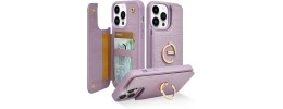 For Apple iPhone 14 6.1" ELEGANT Wallet Case ID Money Holder Case Cover - Lavender